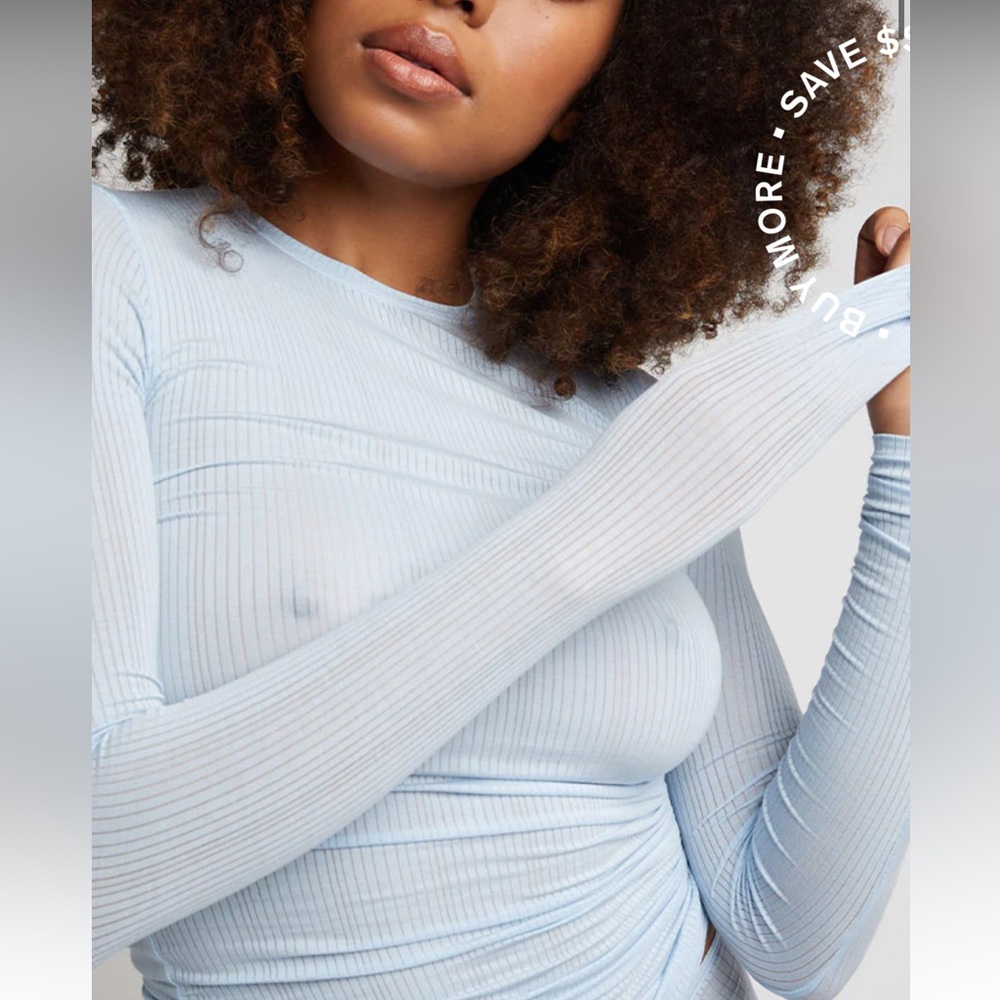 Whipped Long Sleeve GLACIER top by Negative